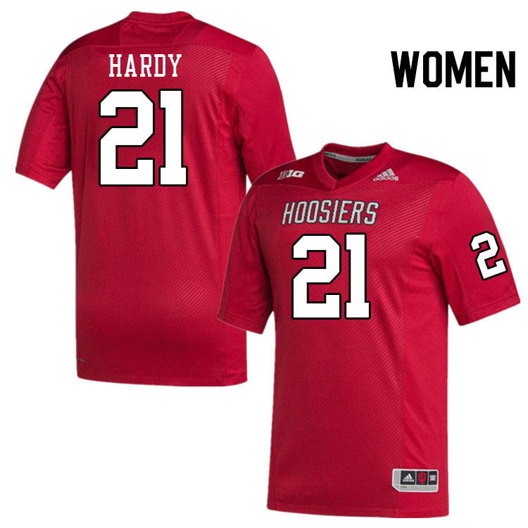 Women #21 Rolijah Hardy Indiana Hoosiers College Football Jerseys Stitched-Crimson